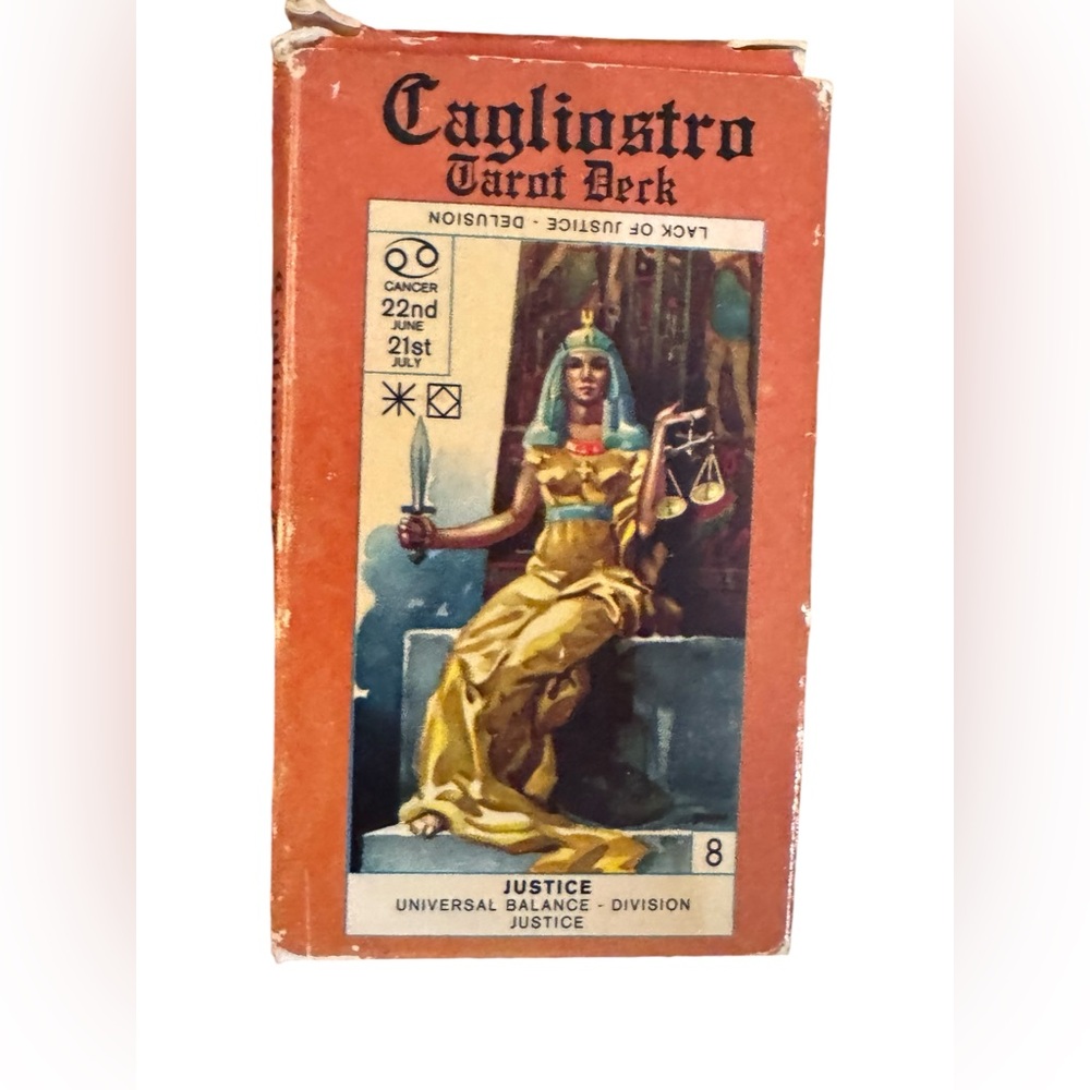 Vintage Cagliostro Tarot Deck Rare oop htf C1981
